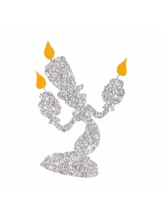   5x5 cm-es Csillámtetoválás sablon - A szépség és a szörnyeteg 174