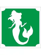 5x5 cm-es csillámtetoválás sablon - Hableány 175