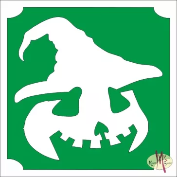 5x5 cm-es Csillámtetoválás sablon -Halloween tök 178
