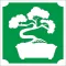 5x5 cm-es Csillámtetoválás sablon - Bonsai fa 182