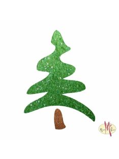 5x5 cm-es Csillám tetoválás sablon - Karácsonyfa 186