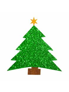 Csillám tetoválás sablon - Karácsonyfa