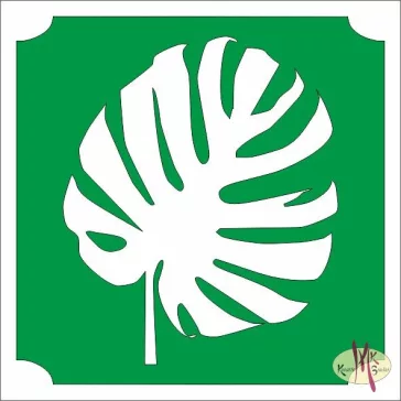 5x5 cm-es Csillámtetoválás sablon - Pálma levél 193