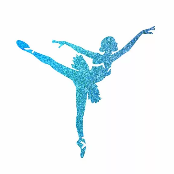 Csillámtetoválás sablon sablon - Balerina 