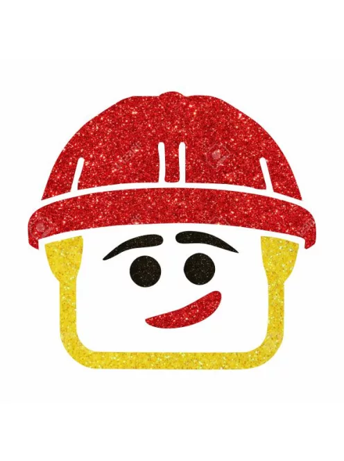 5x5 cm-es Csillámtetoválás sablon - Lego munkás 200