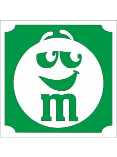 5x5 cm-es Csillámtetoválás sablon - m&m's 209