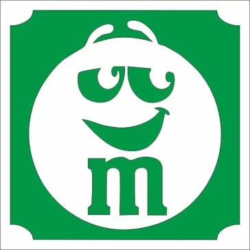 5x5 cm-es Csillámtetoválás sablon - m&m's 209