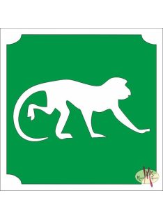 5x5 cm-es Csillámtetoválás sablon - Majom 210