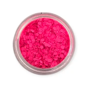 KiviArt Mixed Chunky UV Csillám Pink GSL142 - Világító Neon Pink Nagyszemcsés Glitter