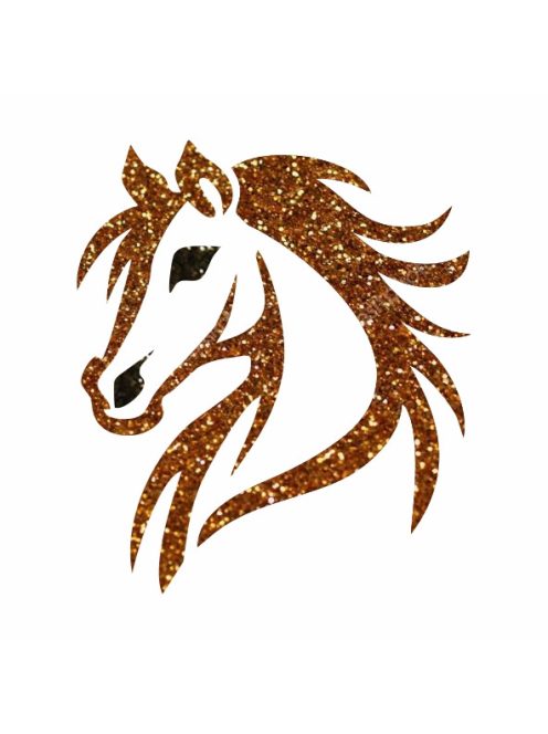 KiviArt ló csillámtetoválás sablon – öntapadós háromrétegű festősablon