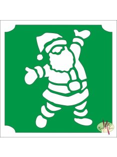 5x5 cm-es Csillám tetoválás sablon - Mikulás 223