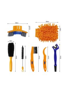   Kerékpár, Robogó Tisztító és Ápoló Készlet 7 az 1-ben