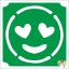 5x5 cm-es Csillámtetoválás sablon - Emoji, smiley 234