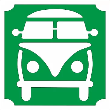 5x5 cm-es Csillámtetoválás sablon - Vw Transporter 235