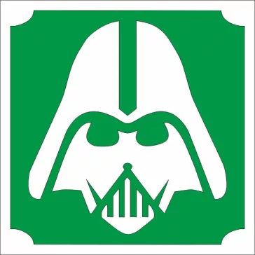5x5 cm-es Csillámtetoválás sablon - Darth Vader 236
