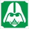 5x5 cm-es Csillámtetoválás sablon - Darth Vader 236