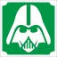 5x5 cm-es Csillámtetoválás sablon - Darth Vader 236