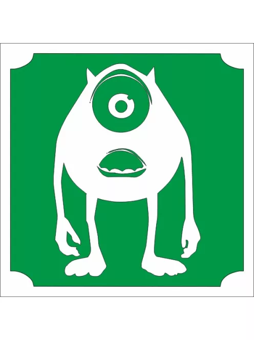 5x5 cm-es Csillámtetoválás sablon -  Szörny Rt. 237