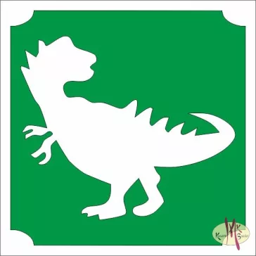 Mk Body Deco 5x5 cm-es Csillámtetoválás sablon - T Rex dino 239