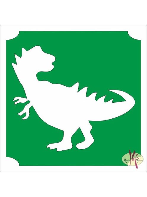 5x5 cm-es Csillámtetoválás sablon - T Rex dino 239