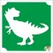 Mk Body Deco 5x5 cm-es Csillámtetoválás sablon - T Rex dino 239