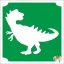 Mk Body Deco 5x5 cm-es Csillámtetoválás sablon - T Rex dino 239