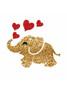 Mk Body Deco 5x5 cm-es Csillámtetoválás sablon - Elefánt 243