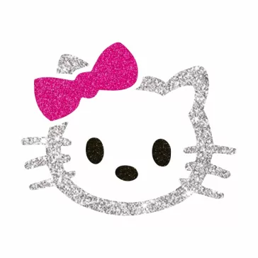 5x5 cm-es csillámtetoválás sablon - Hello Kitty 245