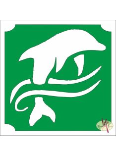 Mk Body Deco 5x5 cm-es Csillámtetoválás sablon - Delfin 246