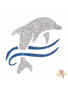Mk Body Deco 5x5 cm-es Csillámtetoválás sablon - Delfin 246