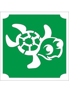5x5 cm-es Csillámtetoválás sablon - Teknős 247