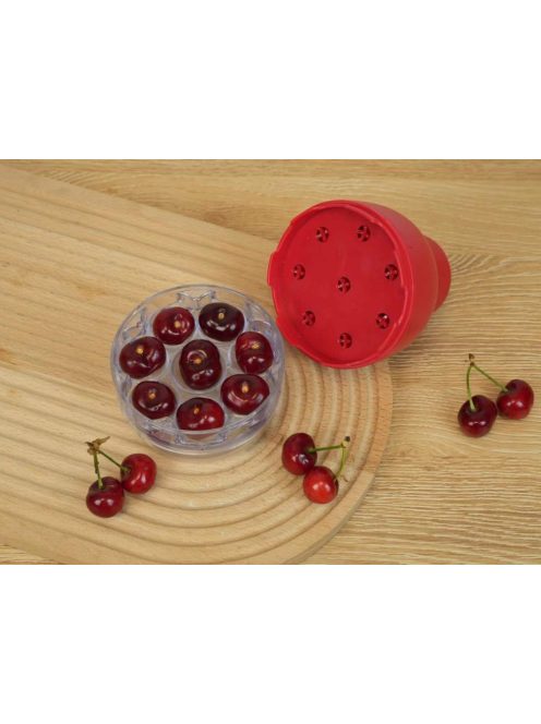 8 szemes cseresznye és meggy magozó készülék átlátszó magtartállyal