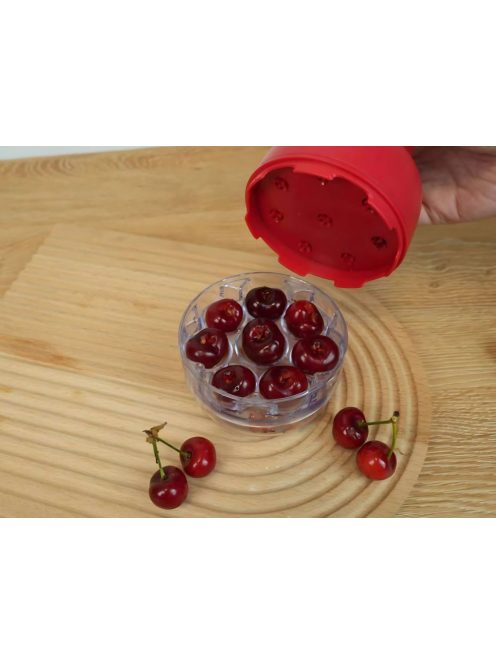 8 szemes cseresznye és meggy magozó készülék átlátszó magtartállyal