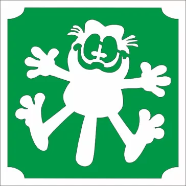 5x5 cm-es Csillámtetoválás sablon - Garfield 248
