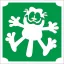 5x5 cm-es Csillámtetoválás sablon - Garfield 248