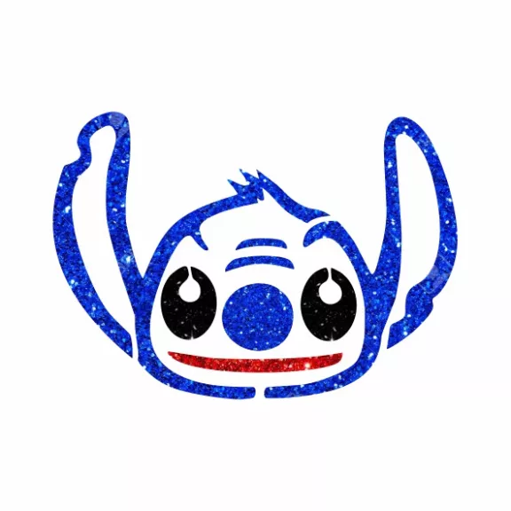 Stitch Csillámtetoválás sablon és matrica – Kreatív testfestés csillámporral