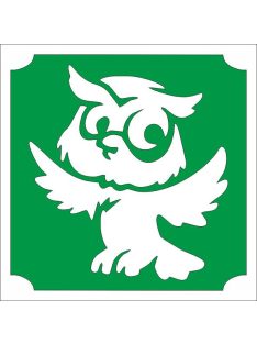 5x5 cm-es Csillámtetoválás sablon sablon - Bagoly 265