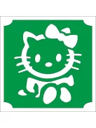 5x5 cm-es Csillám tetoválás sablon - Hello Kitty 267