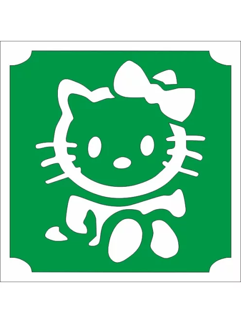 5x5 cm-es Csillám tetoválás sablon - Hello Kitty 267