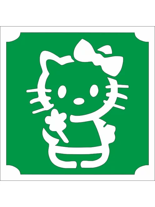 5x5 cm-es Csillám tetoválás sablon - Hello Kitty 268