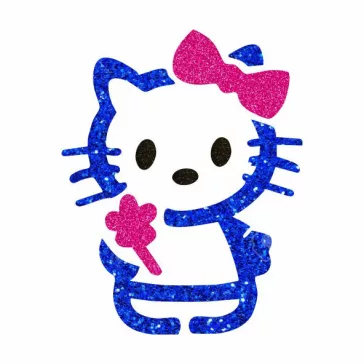 5x5 cm-es Csillám tetoválás sablon - Hello Kitty 268