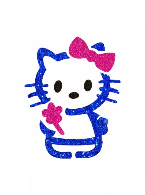 5x5 cm-es Csillám tetoválás sablon - Hello Kitty 268