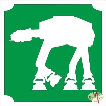   5x5 cm-es Csillámtetoválás sablon -Star Wars, Birodalmi lépegető 275