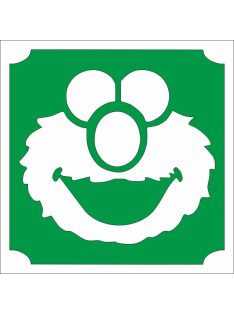 5x5 cm-es Csillám tetoválás sablon - Elmo 277