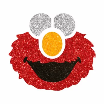 5x5 cm-es Csillám tetoválás sablon - Elmo 277