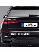  Aputól a kettesátlagért autós matrica több méretben