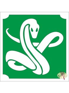 5x5 cm-es Csillámtetoválás sablon - Kígyó 282