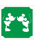 5x5 cm-es Csillámtetoválás sablon - Mickey és Minnie mouse 283