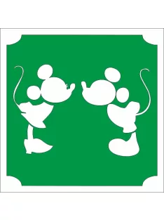   5x5 cm-es Csillámtetoválás sablon - Mickey és Minnie mouse 283