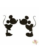 5x5 cm-es Csillámtetoválás sablon - Mickey és Minnie mouse 283